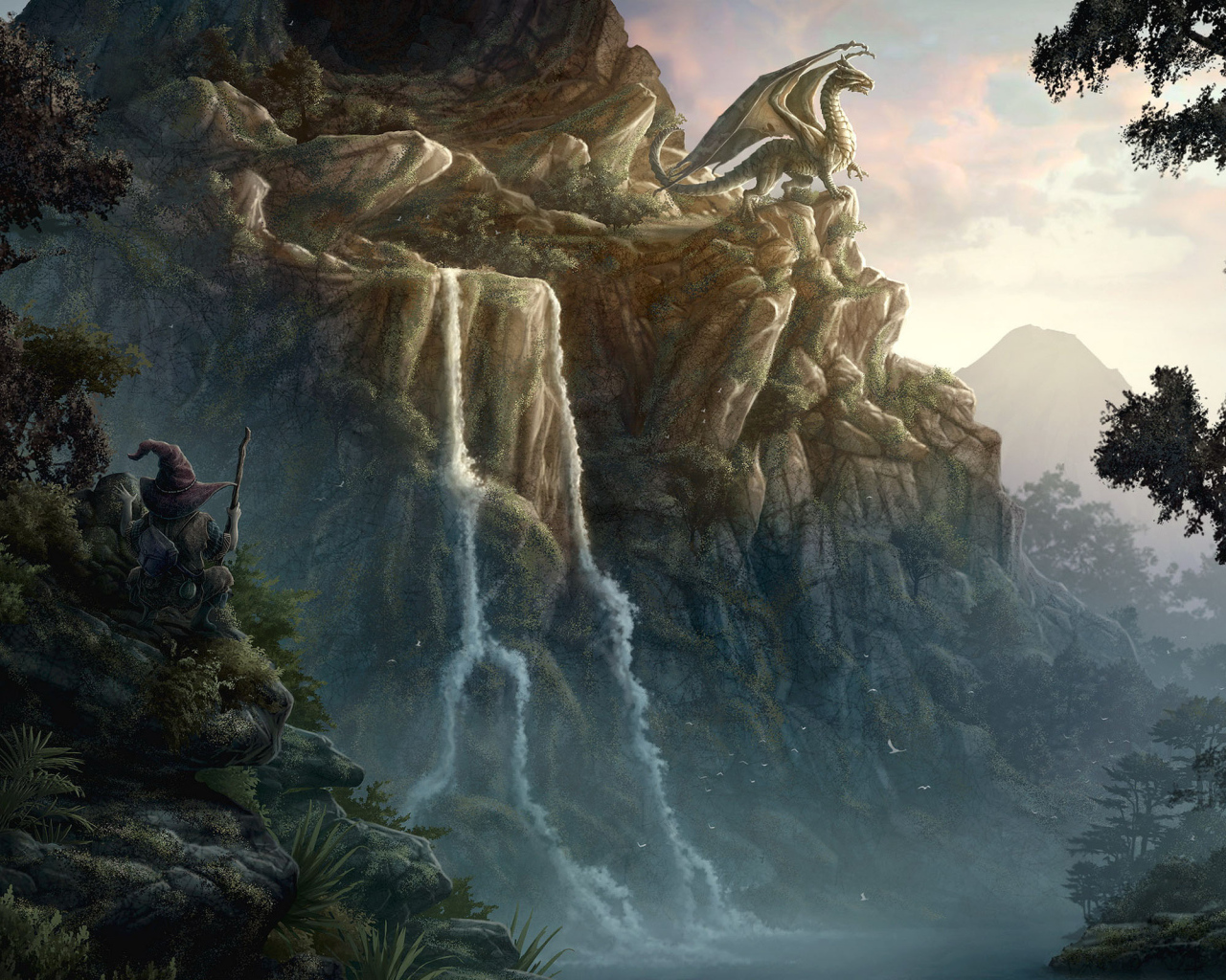 Дракон на скале