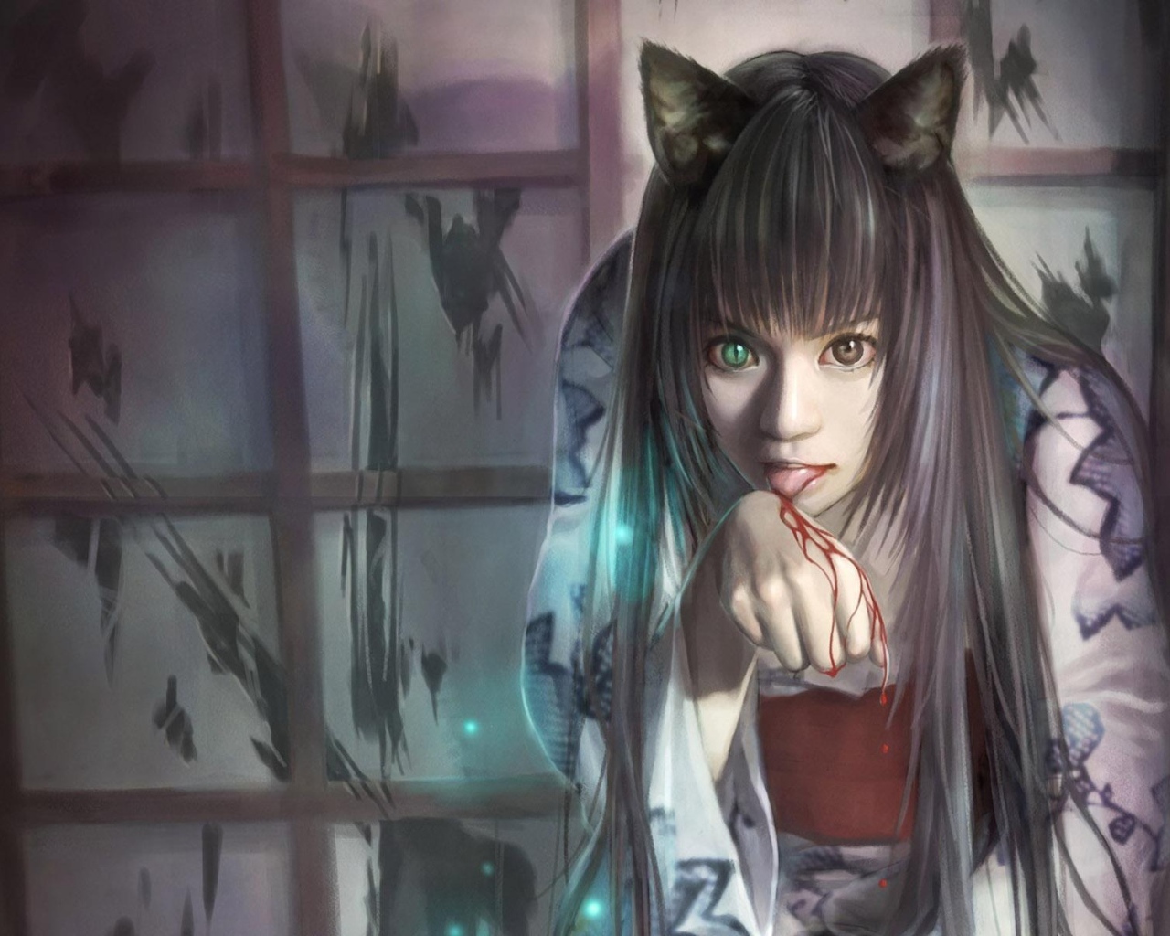 Поранившаяся киса