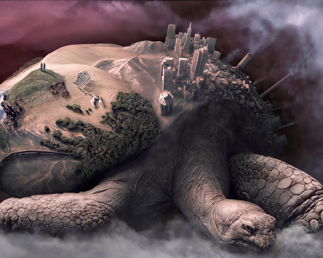 Черепаха несущая мир