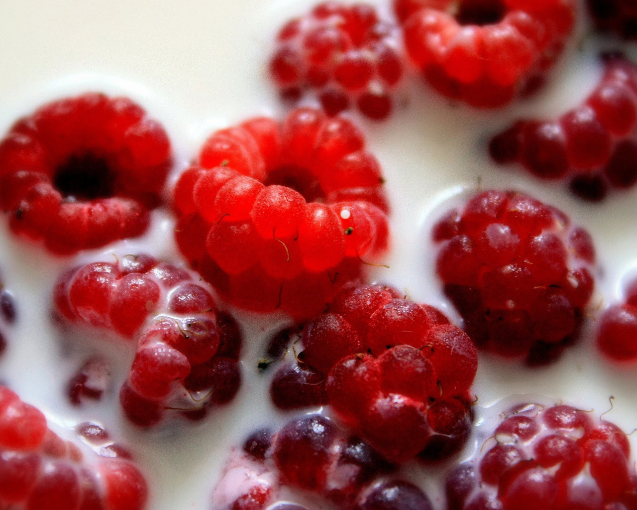 Малина в молоке