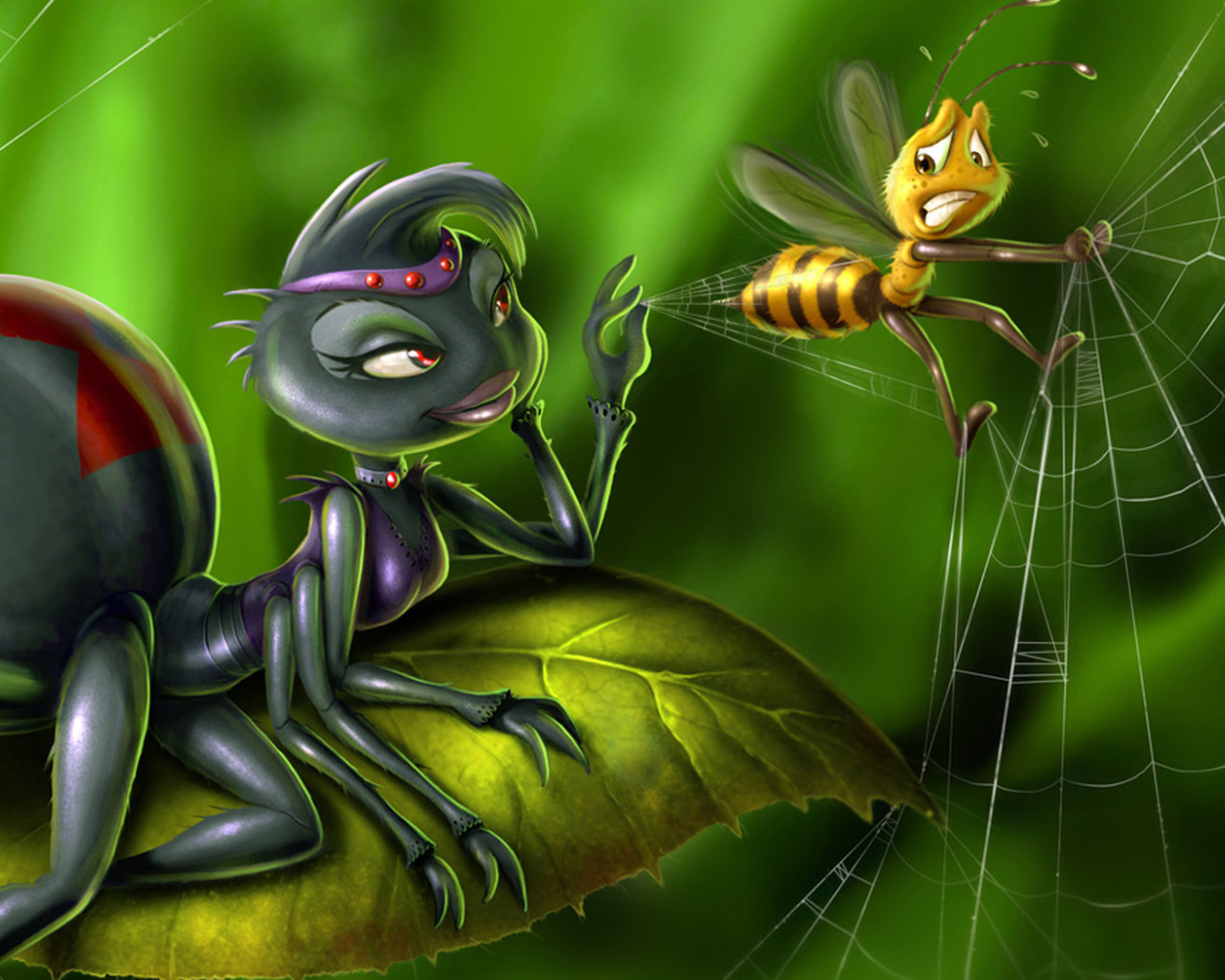 Пойманная пчелка