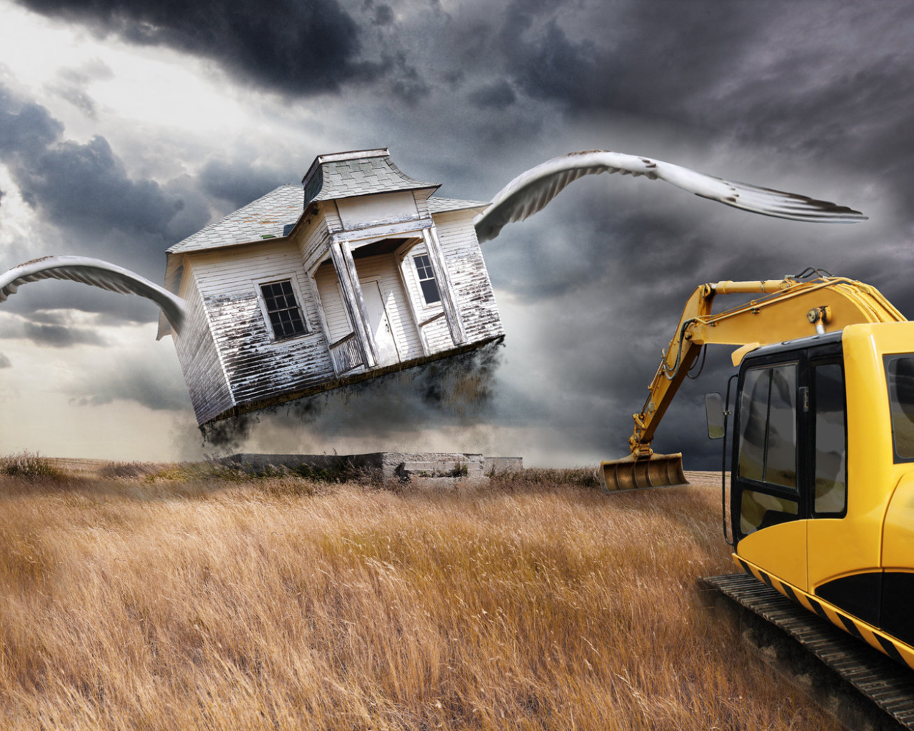 Улетающий дом