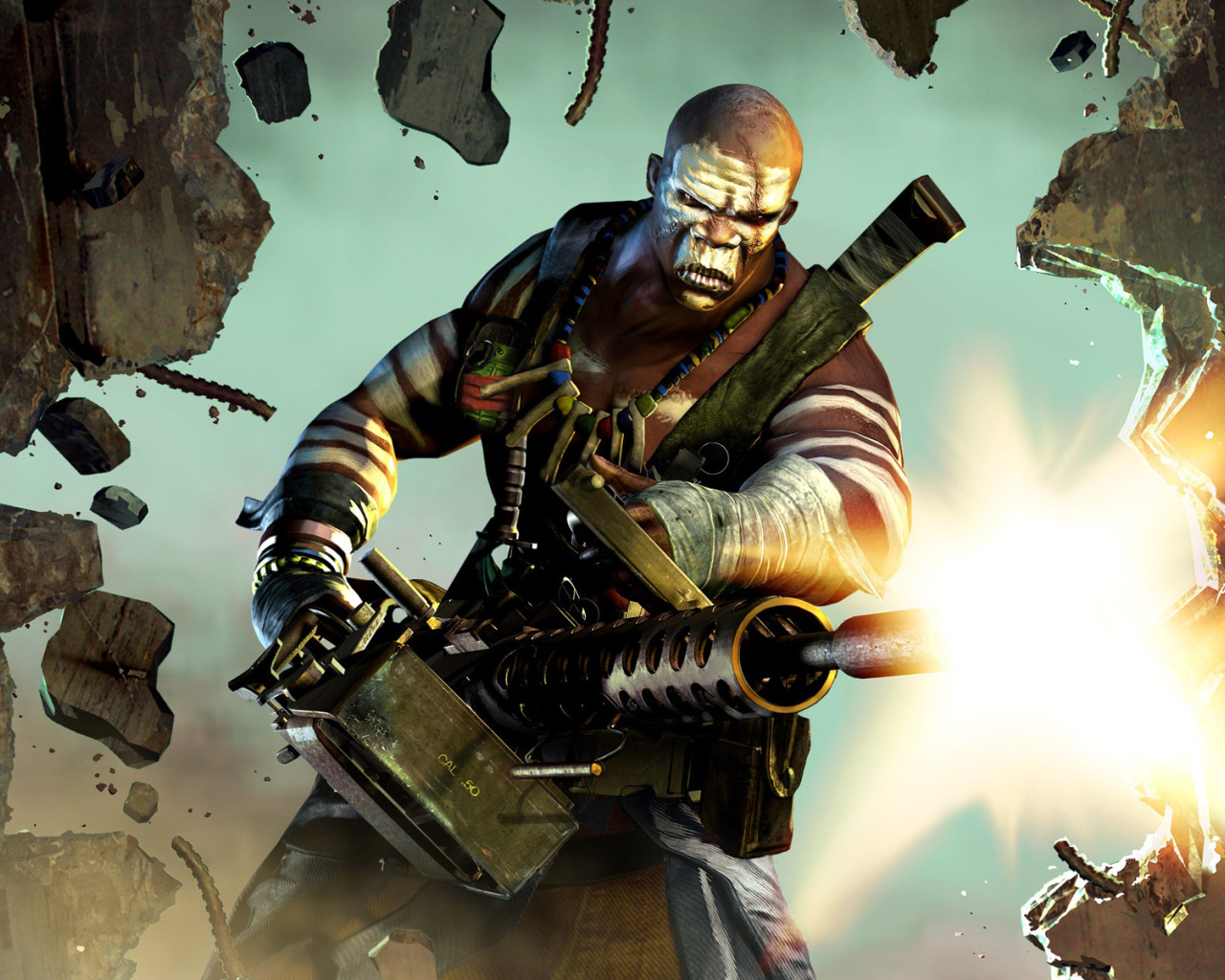 Негр с пулеметом