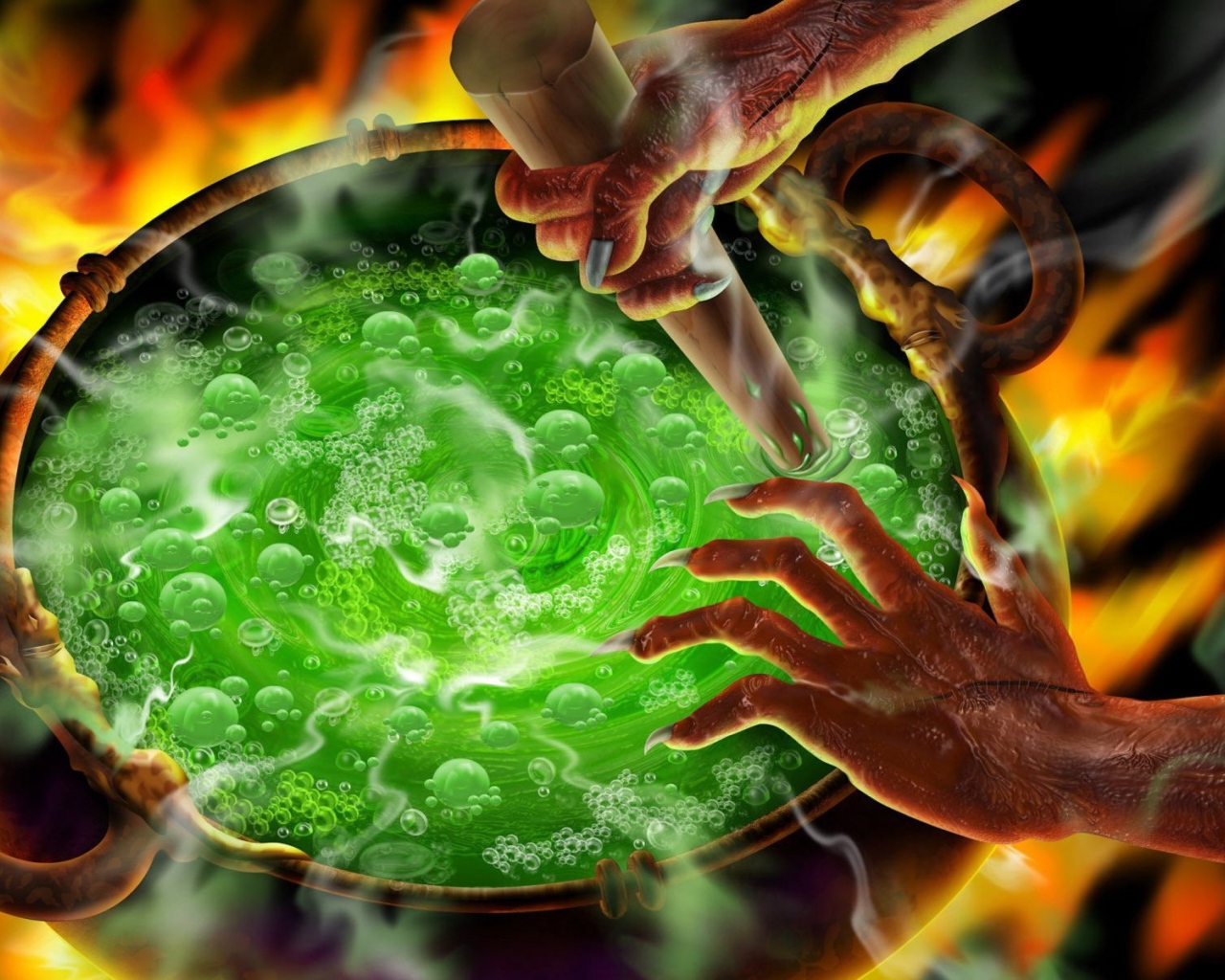 Бурлящий котел на Хэллоуин