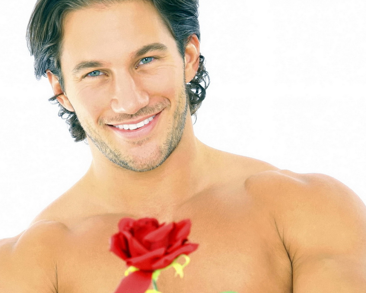 Мужчина с цветком