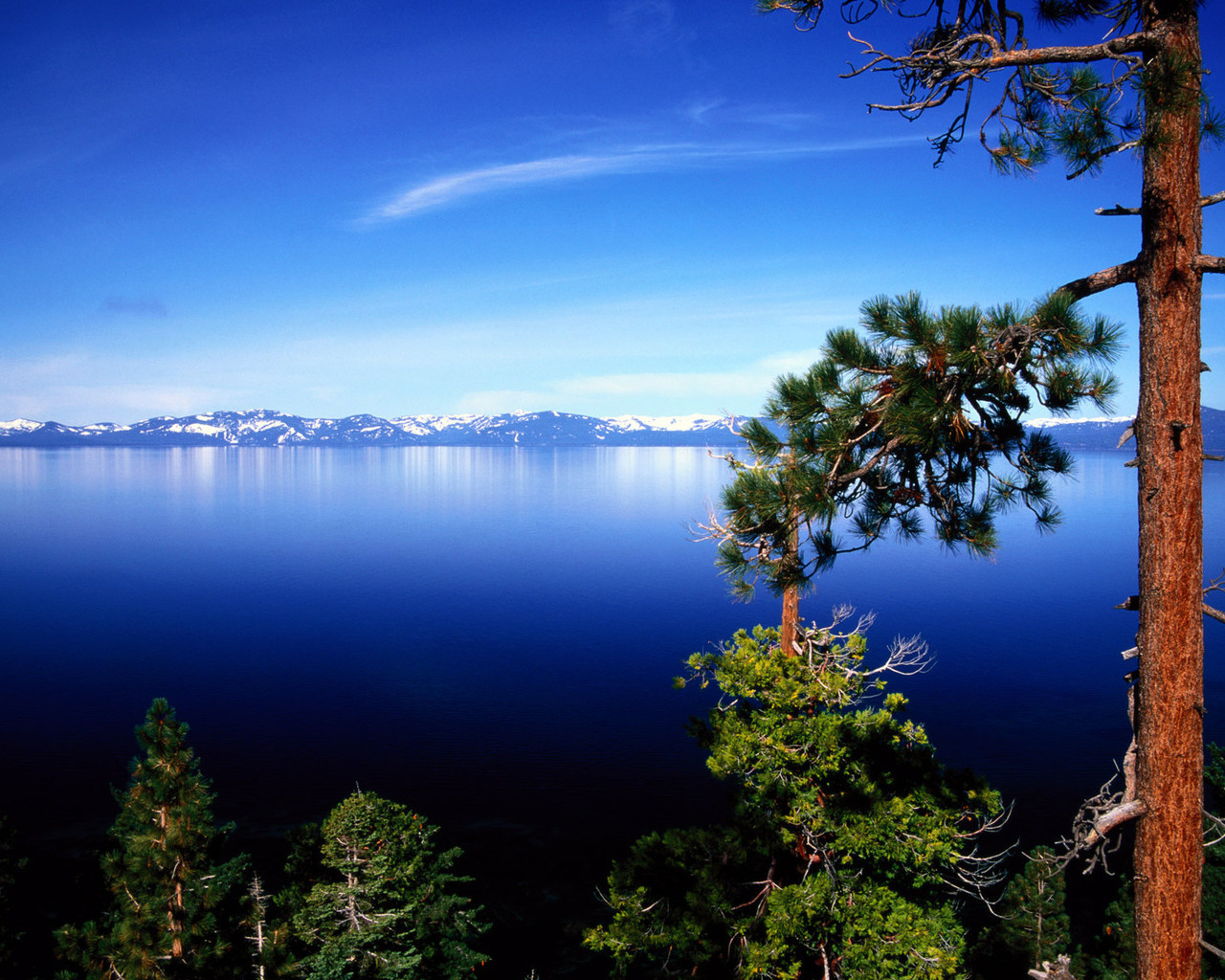 На фоне горного озера