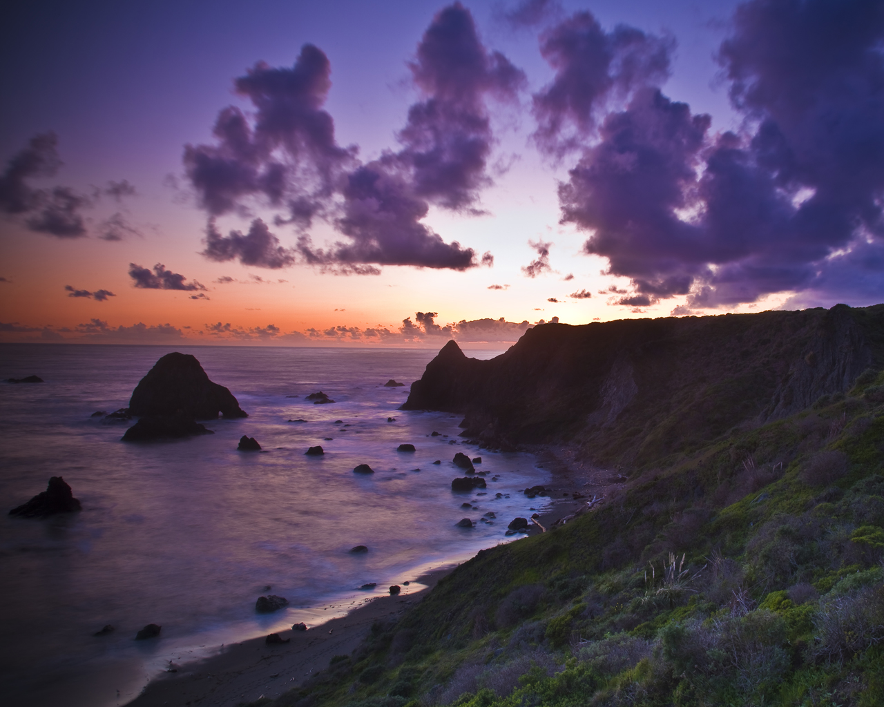 Вечерний закат солнца