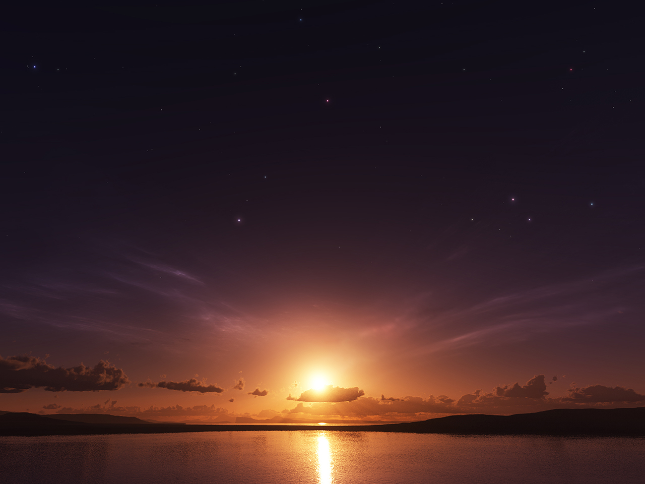 Вечером на закате