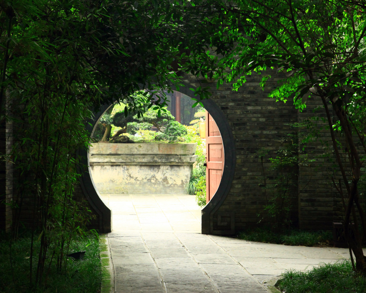 Китайский зеленый сад