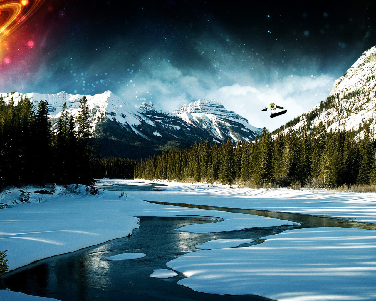 Экстремальный сноубордист