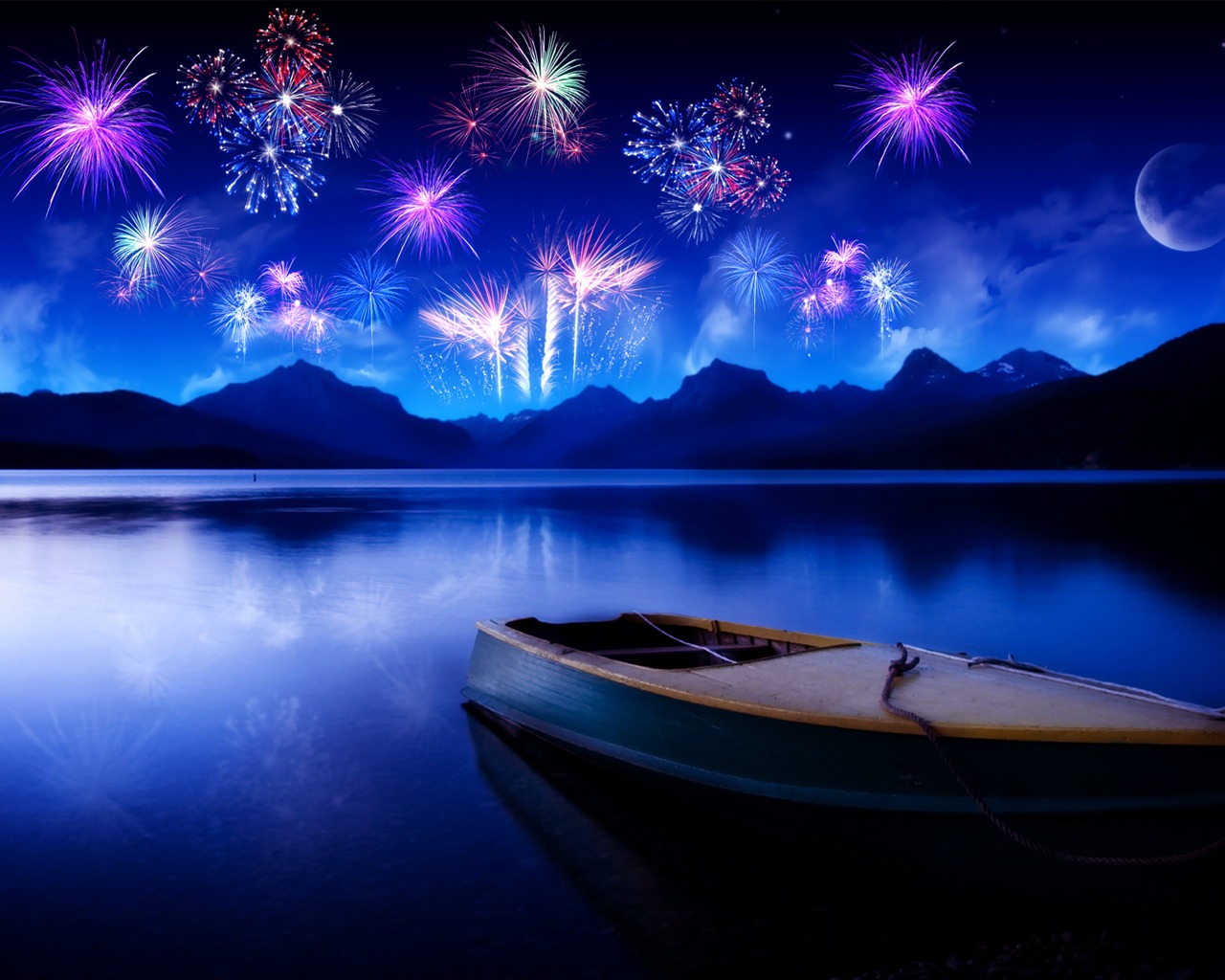 Ночной фейерверк