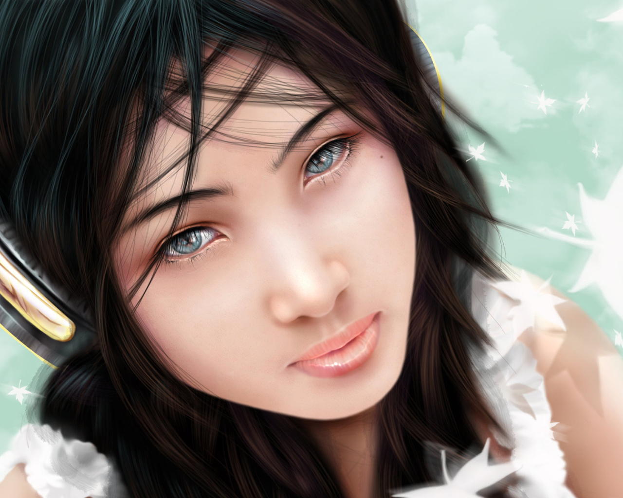 Девочка в наушниках