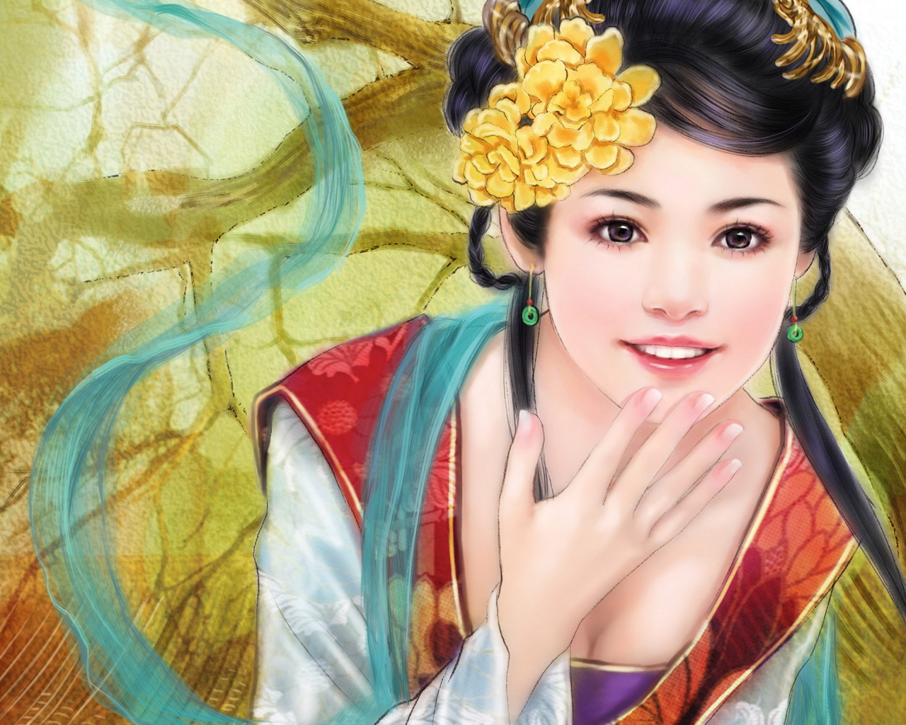 Девушка с цветком