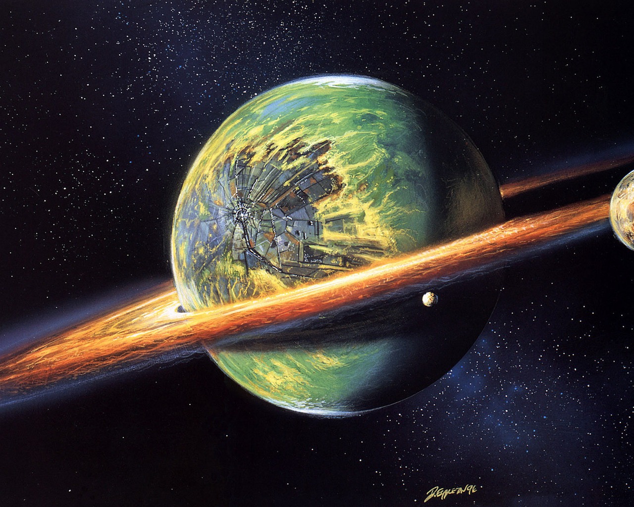 Холодная планета Рисунок ретро