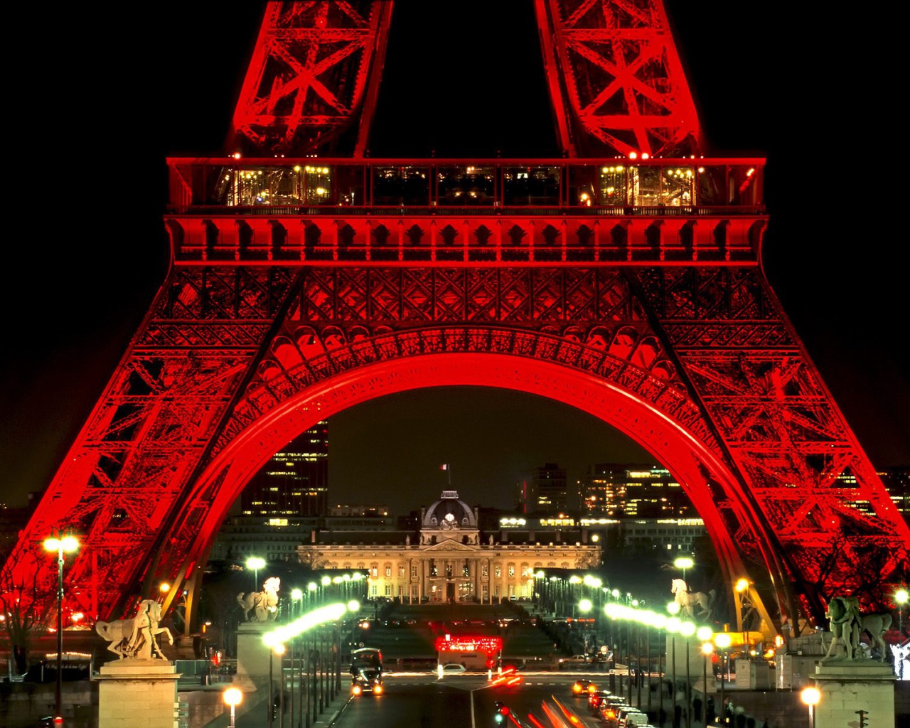 Ночной Париж Эйфелева башня