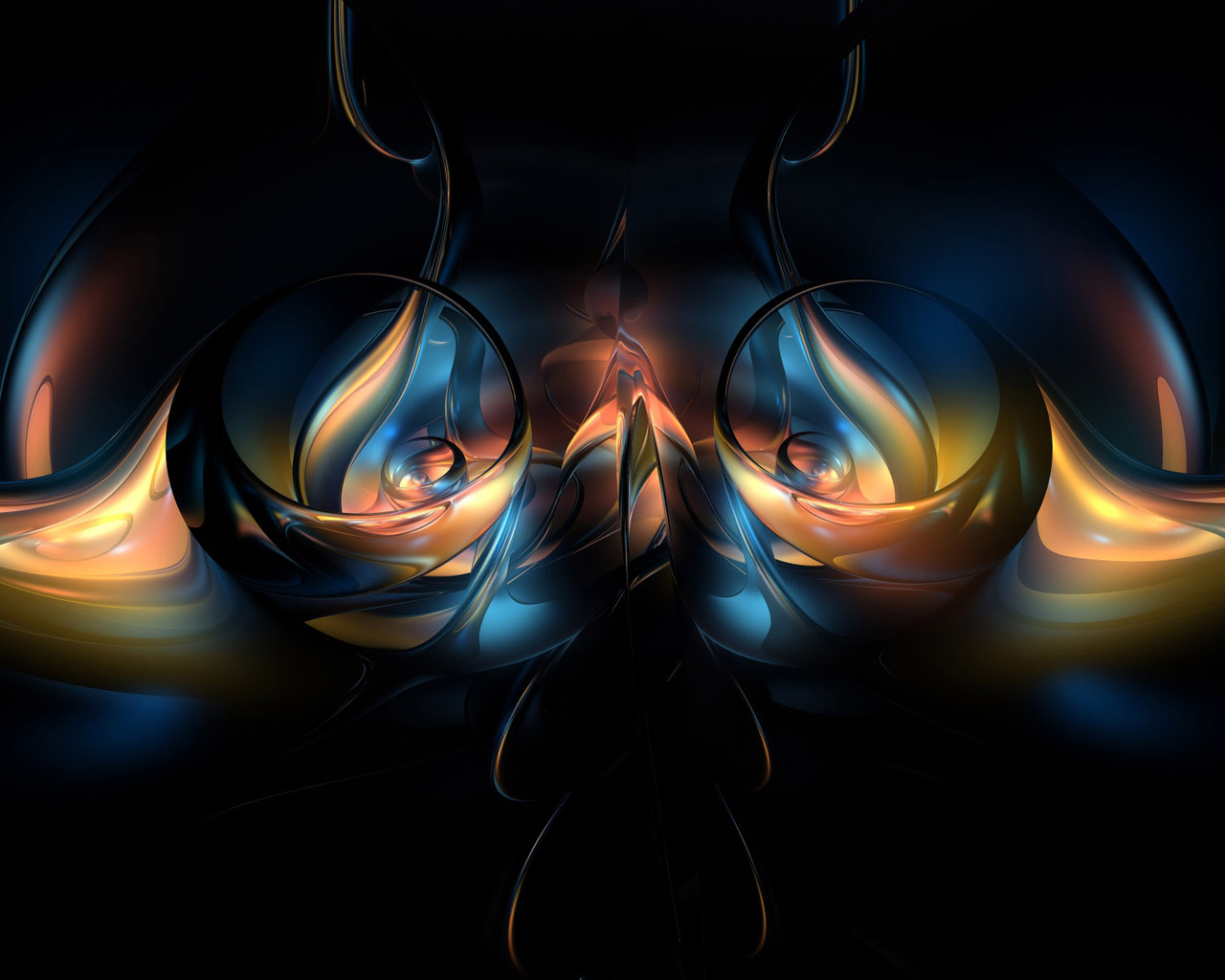 Формы на черном фоне