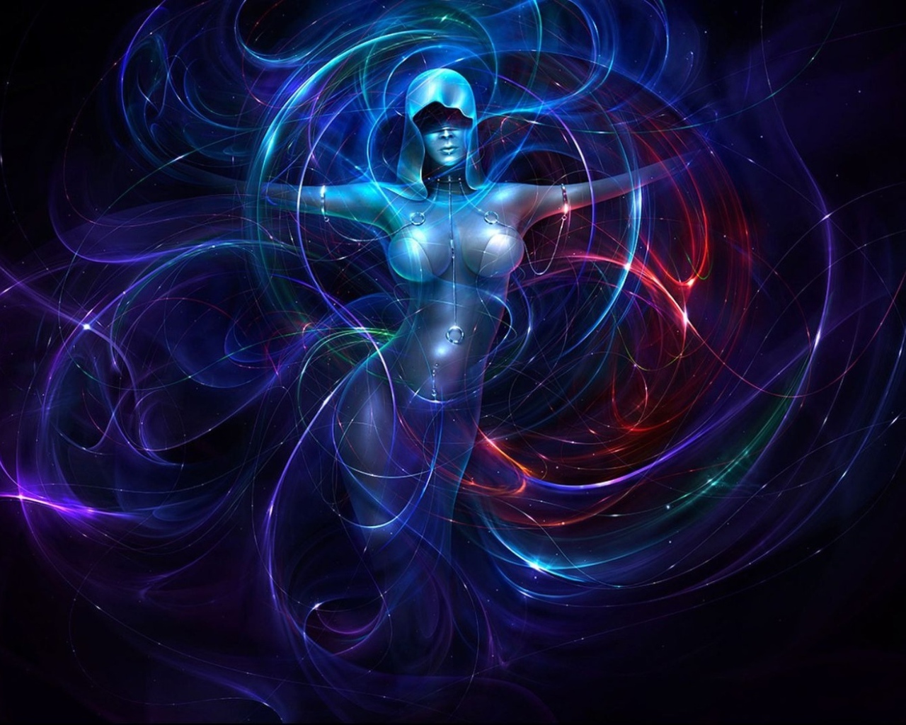 Девушка в неоне