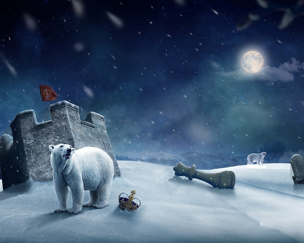 Белые медведи и шахматы