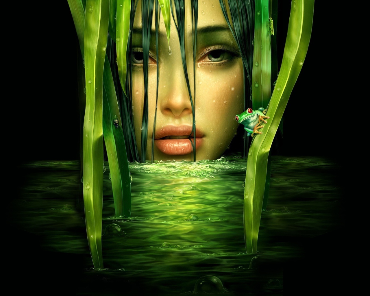 Зеленая девушка