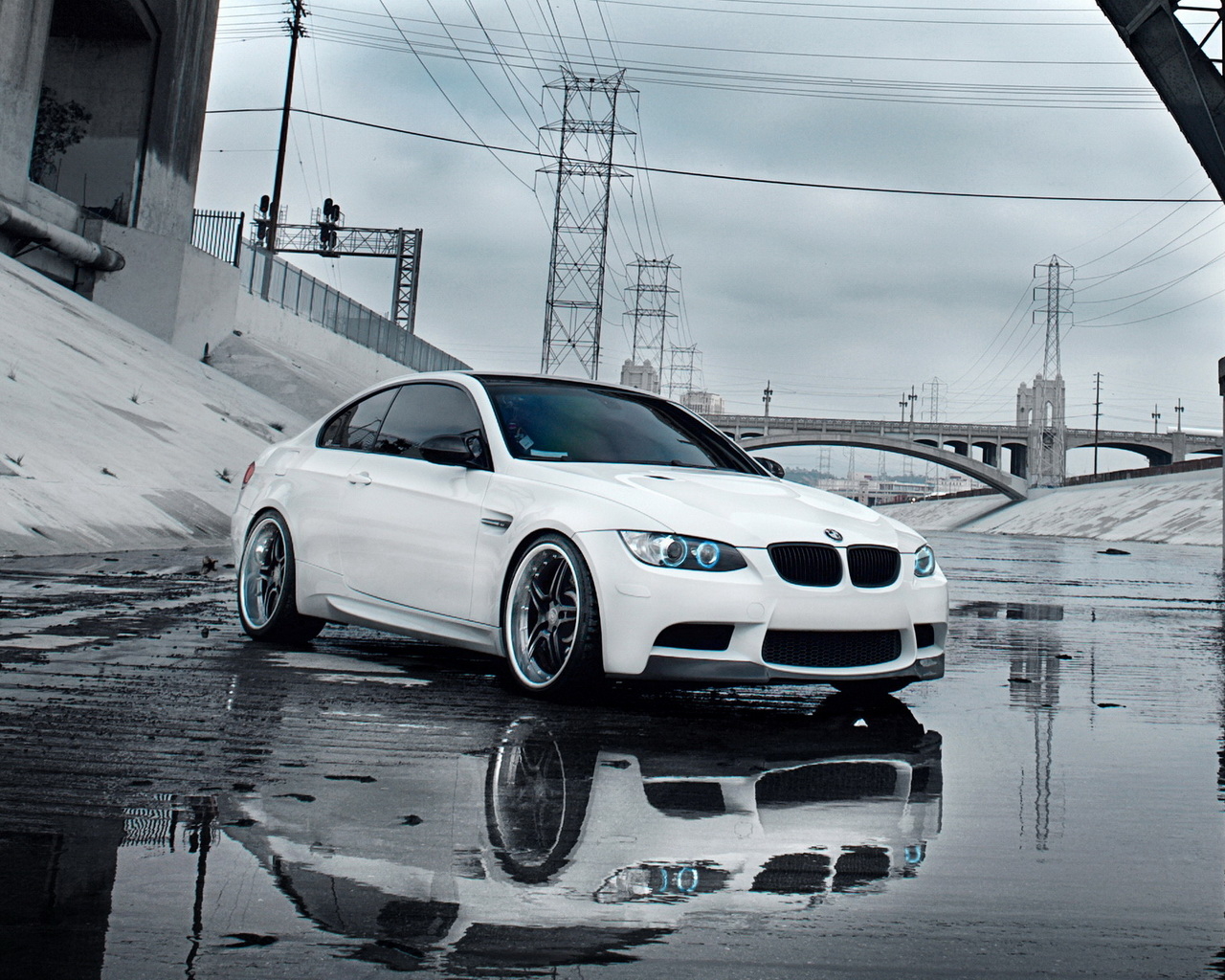 white BMW