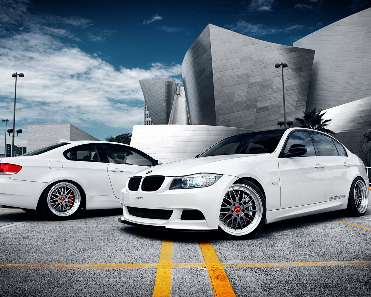 white BMW