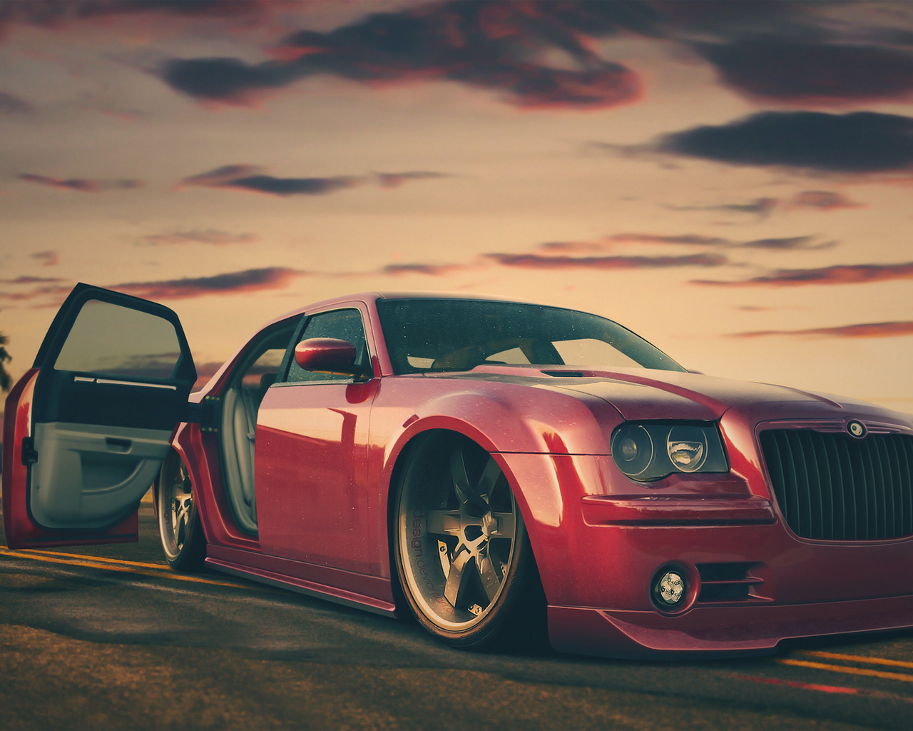 300c, красный