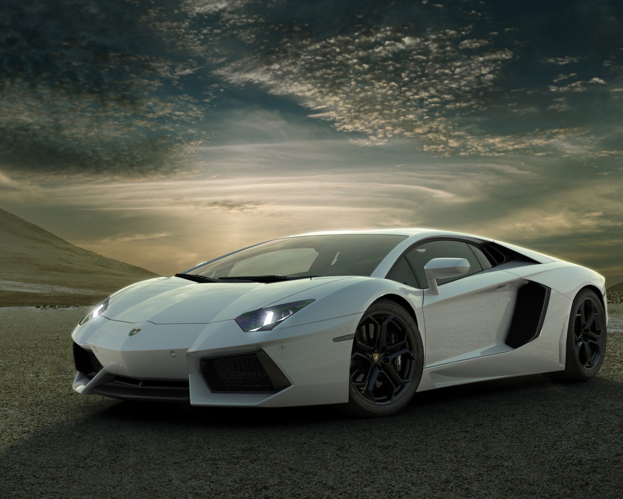 фото белая Ламборгини
