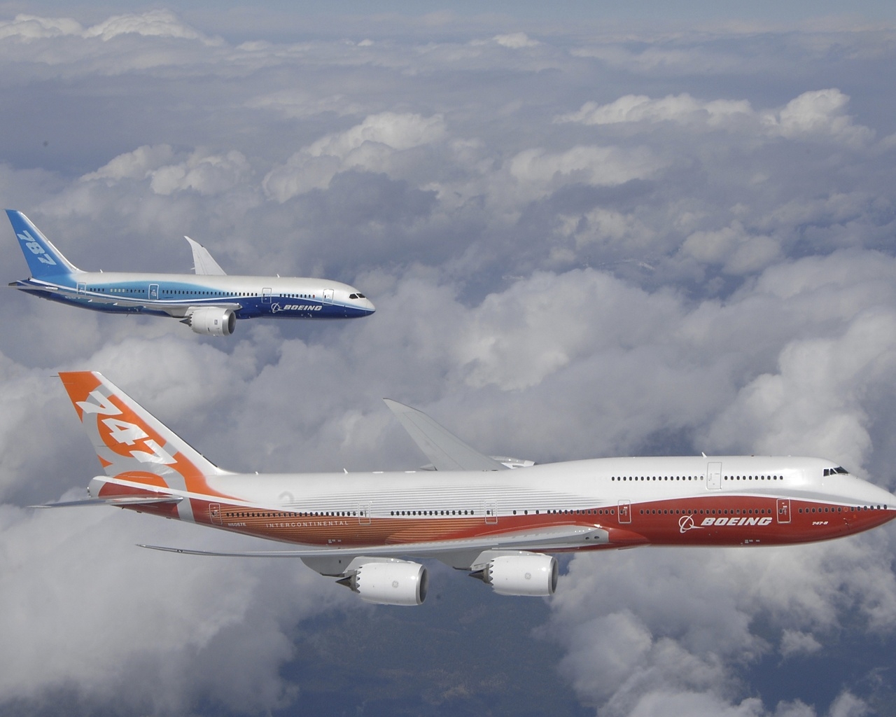 Boeing 747 and Boeing 787