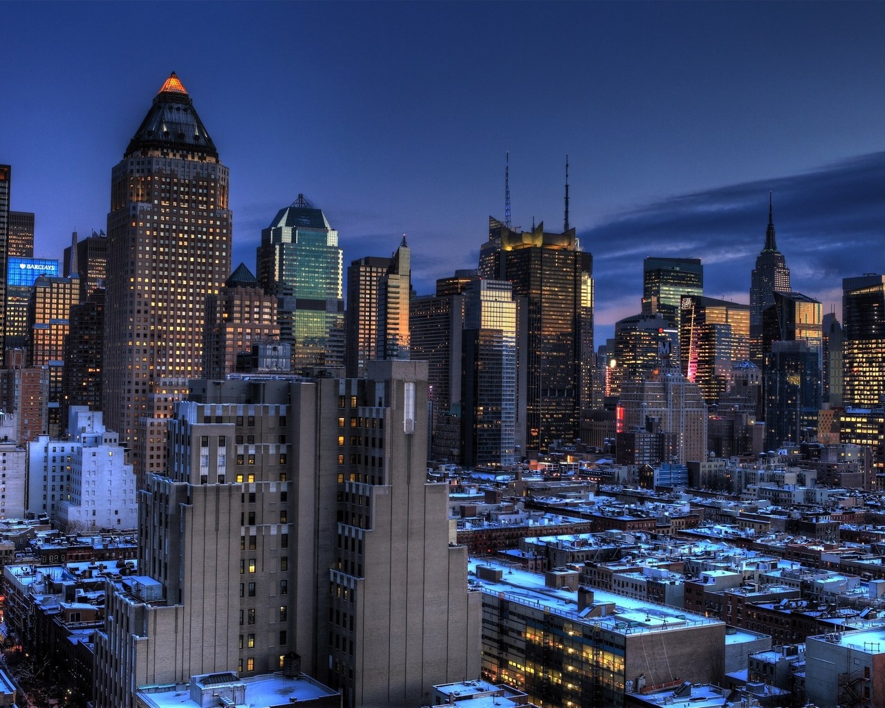 Вечерний Манхеттен, Нью-Йорк