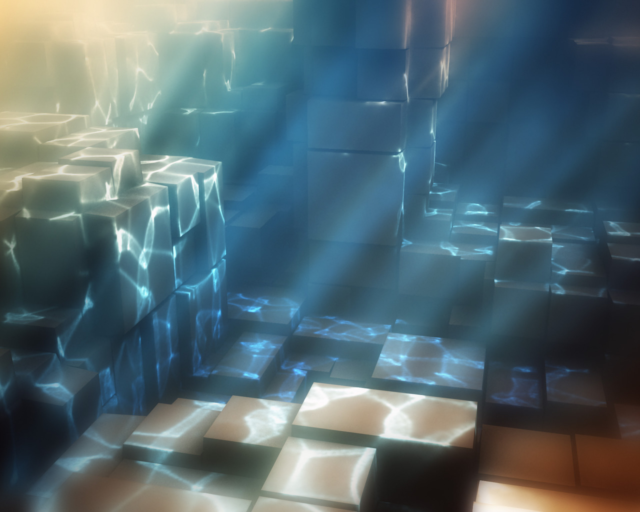 Кубы под водой