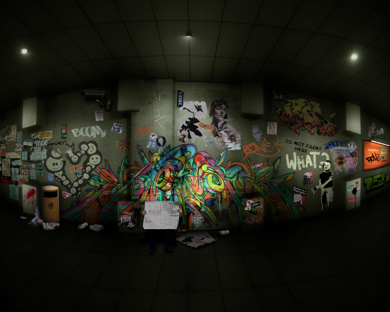 Граффити на рабочем столе