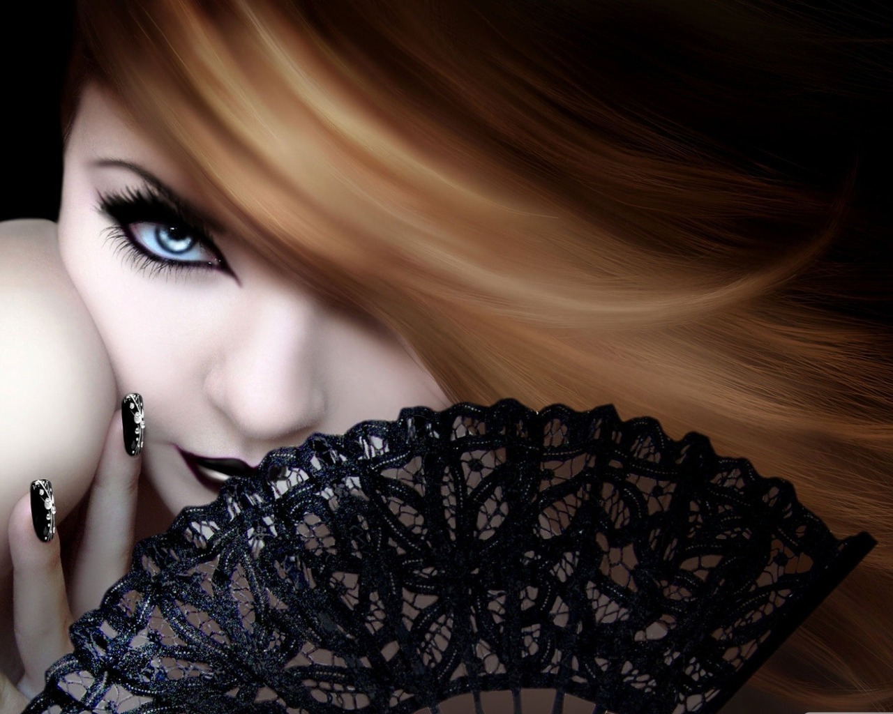 Девушка с веером