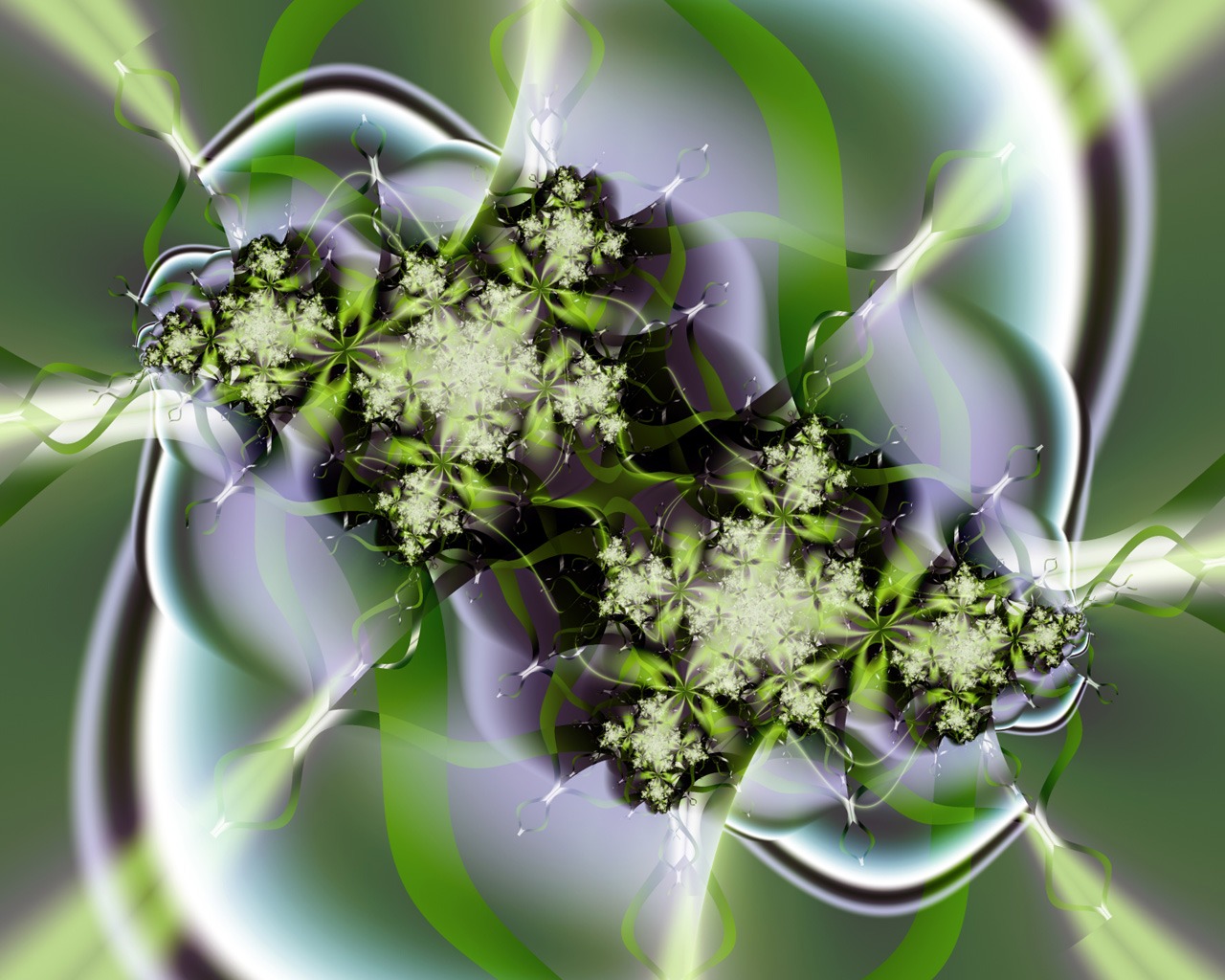 Зеленые цветы