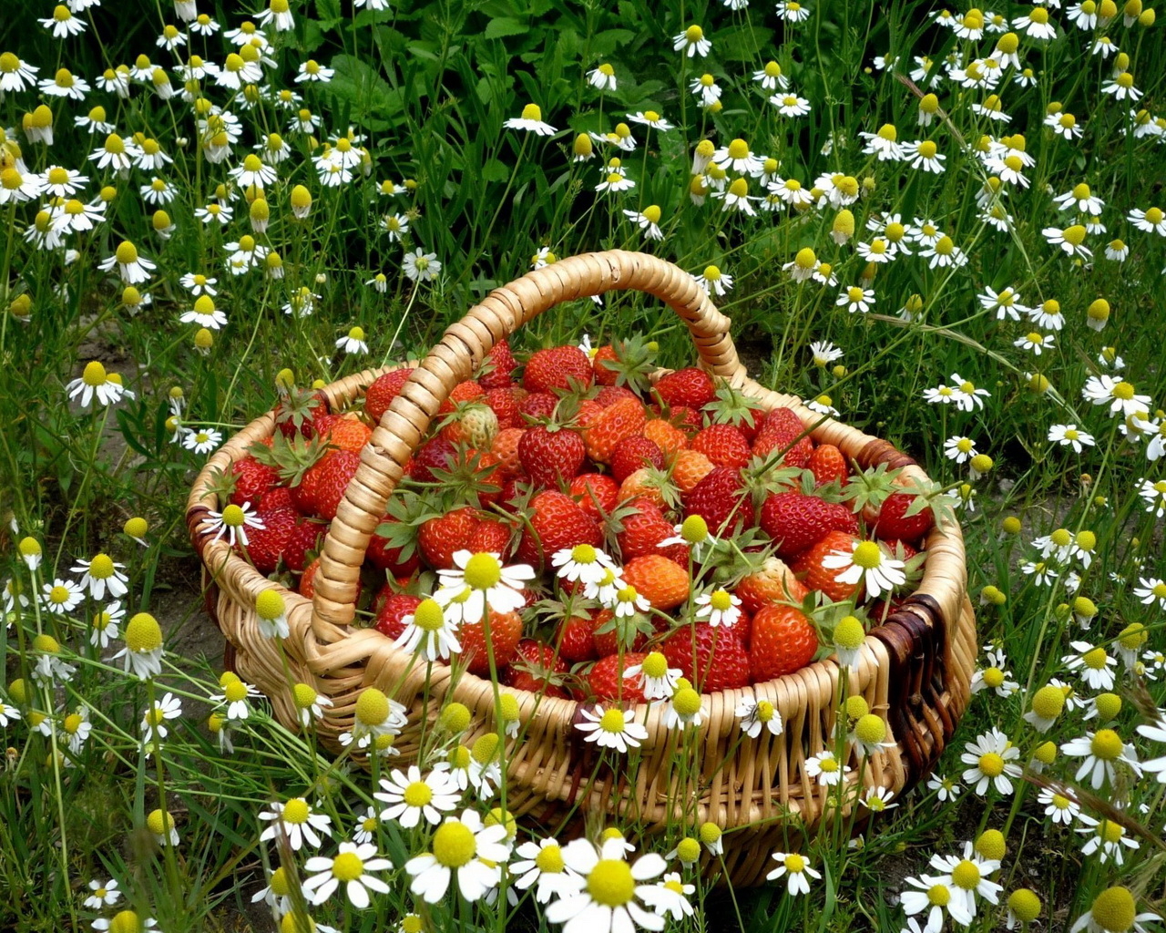 Корзинка с клубникой