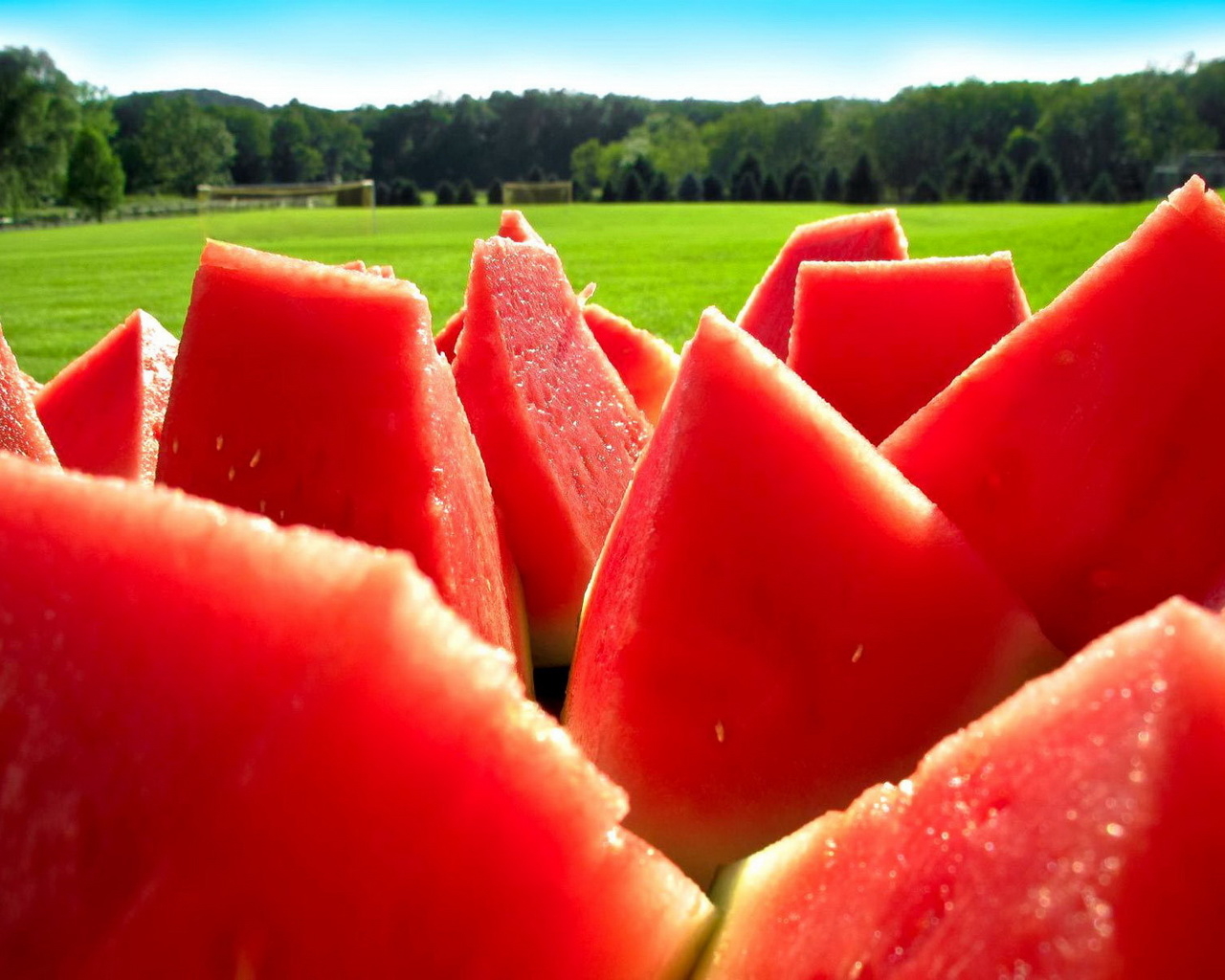 Кусочки арбуза