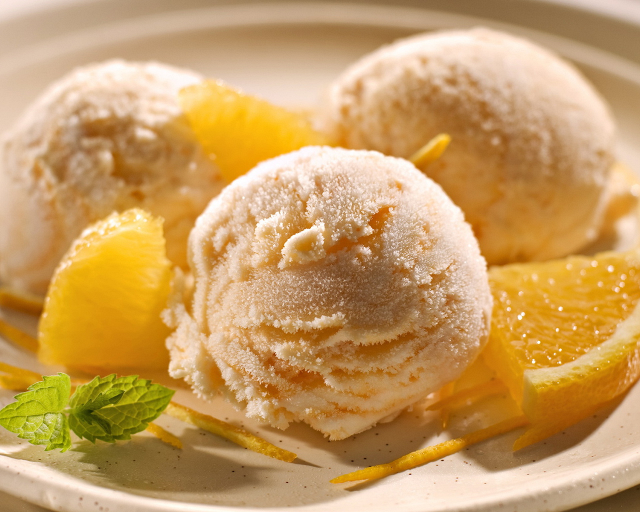 Ice-cream with fruit