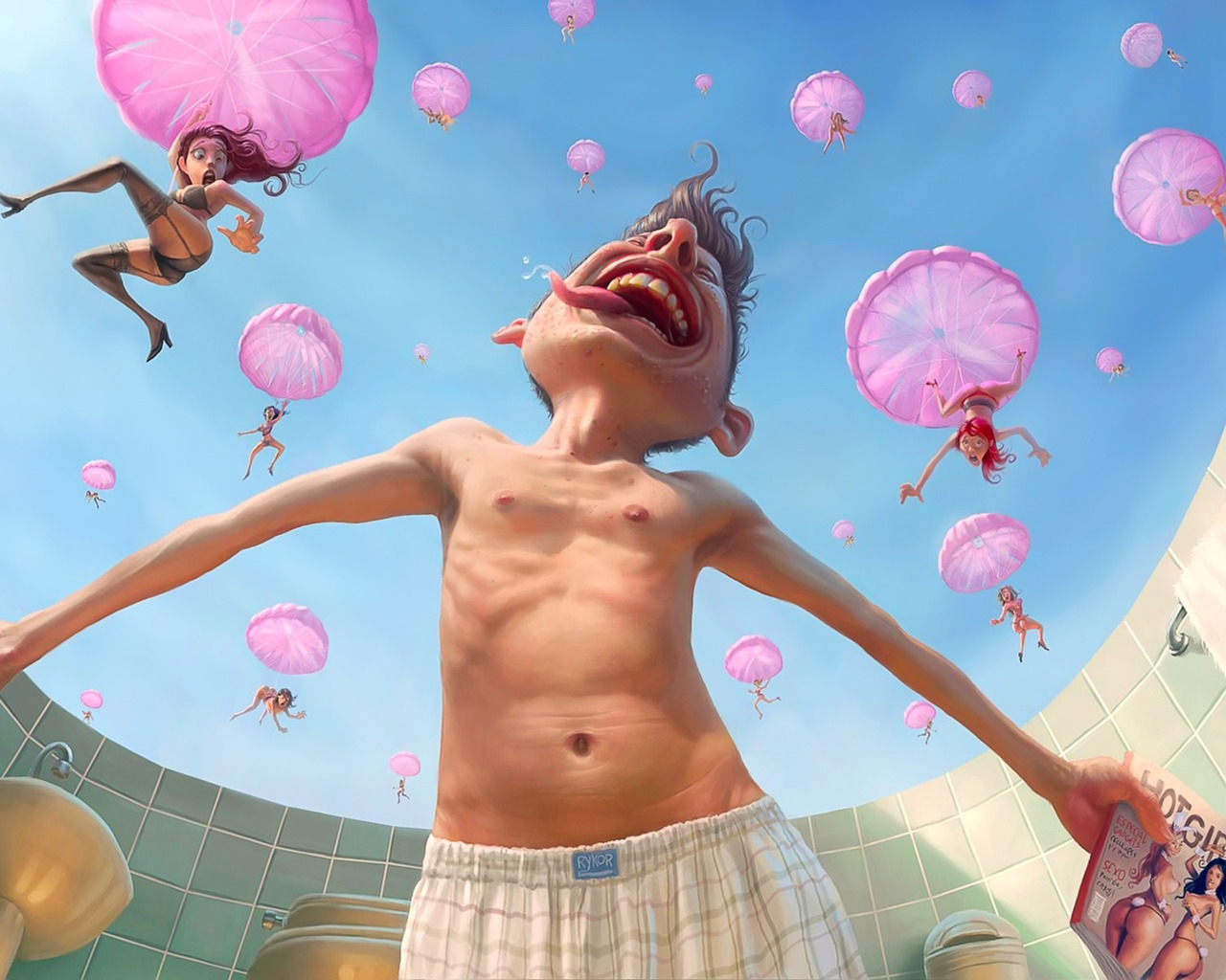 Девушки падают с неба