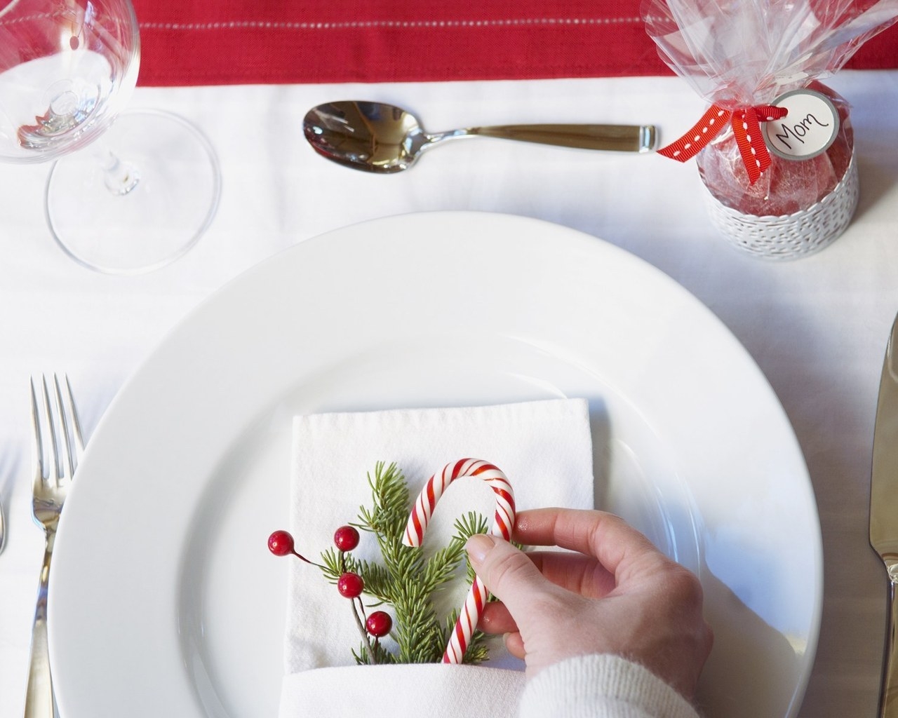 Украшение рождественского стола