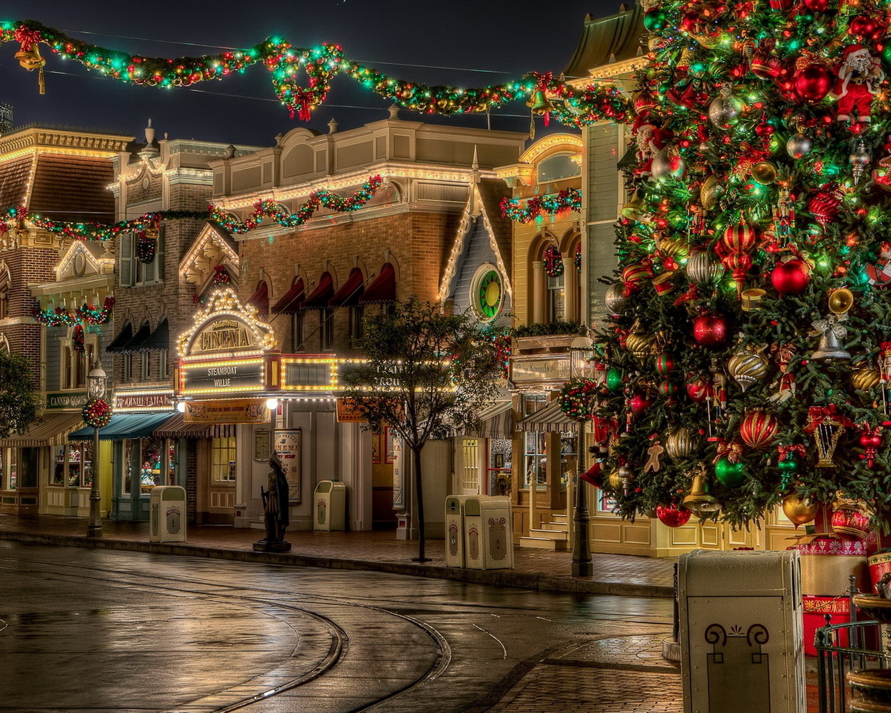 улица на Рождество