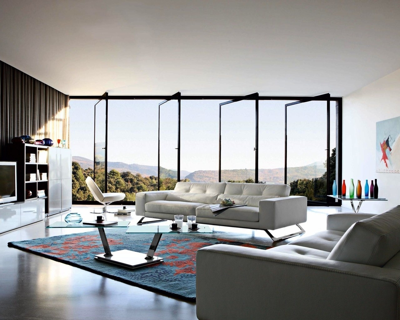 Гостиная с видом на горы