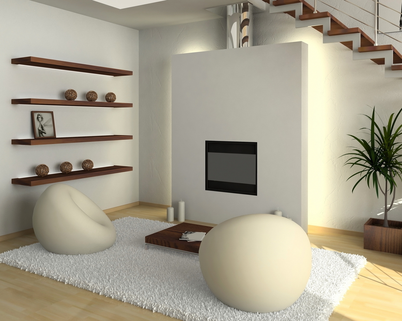 Комната с камином