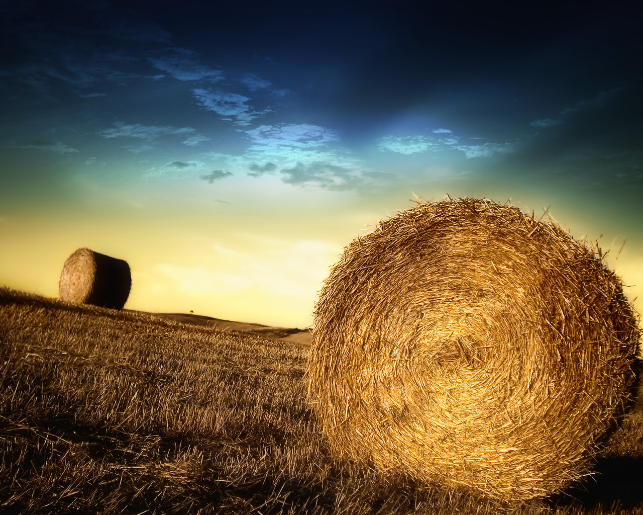 Тюки с соломой