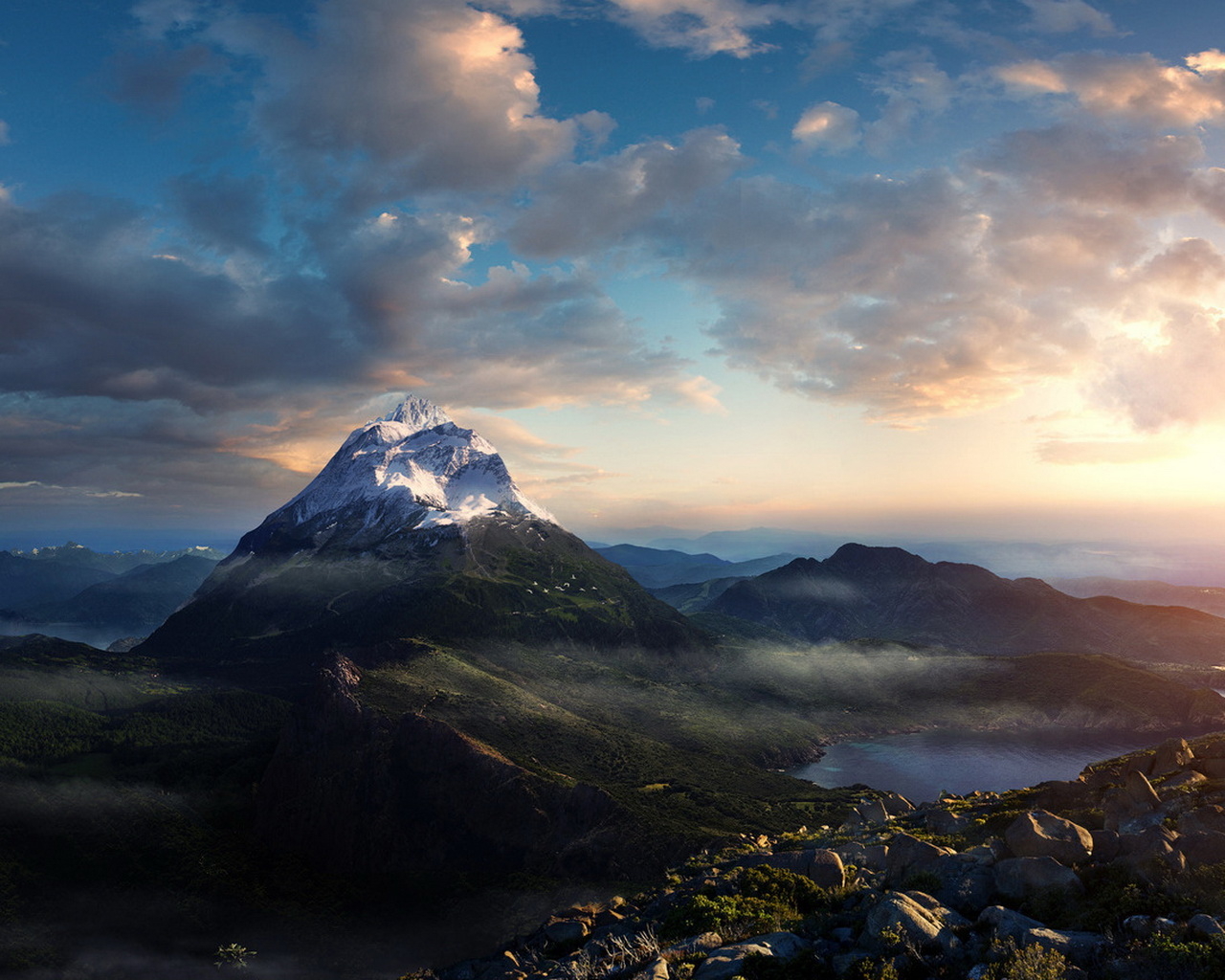 Утро в горах