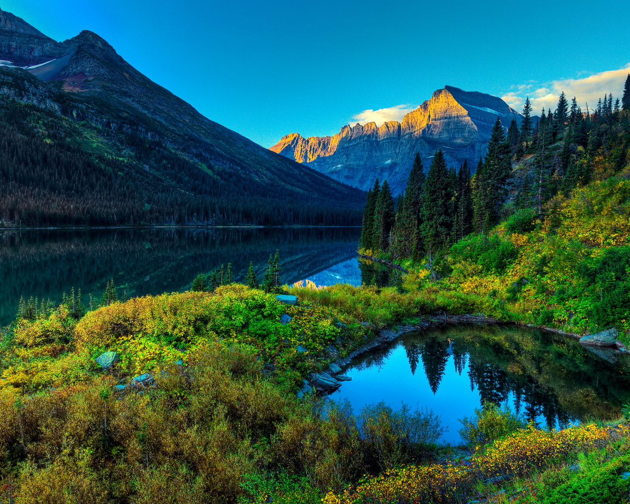 Горы, река и лес