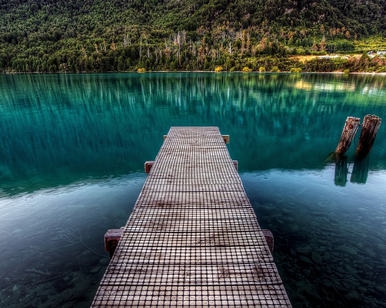 Мостик на озере