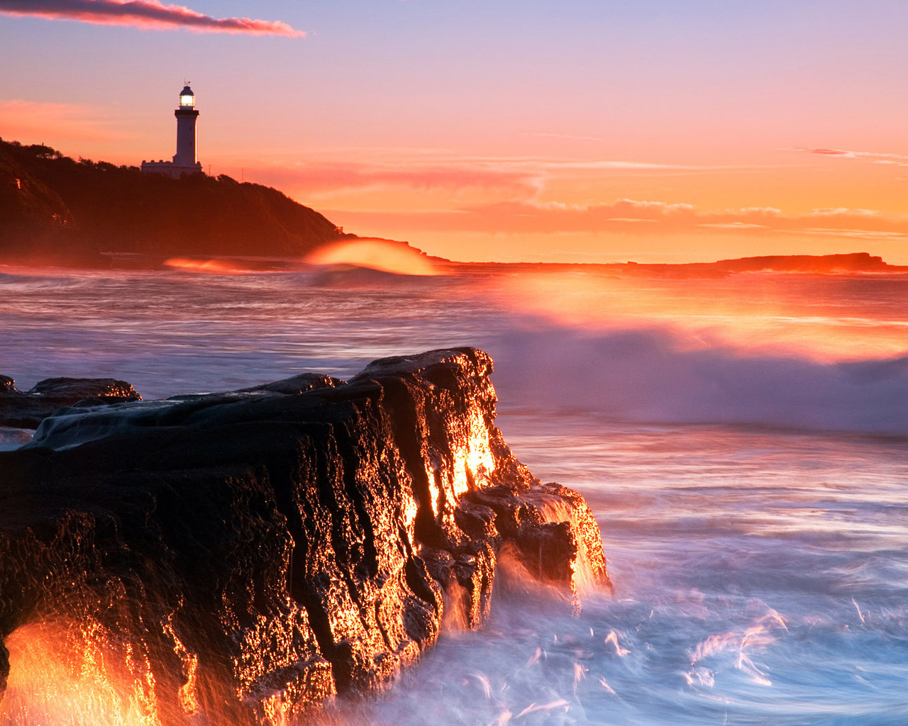 Закат на море