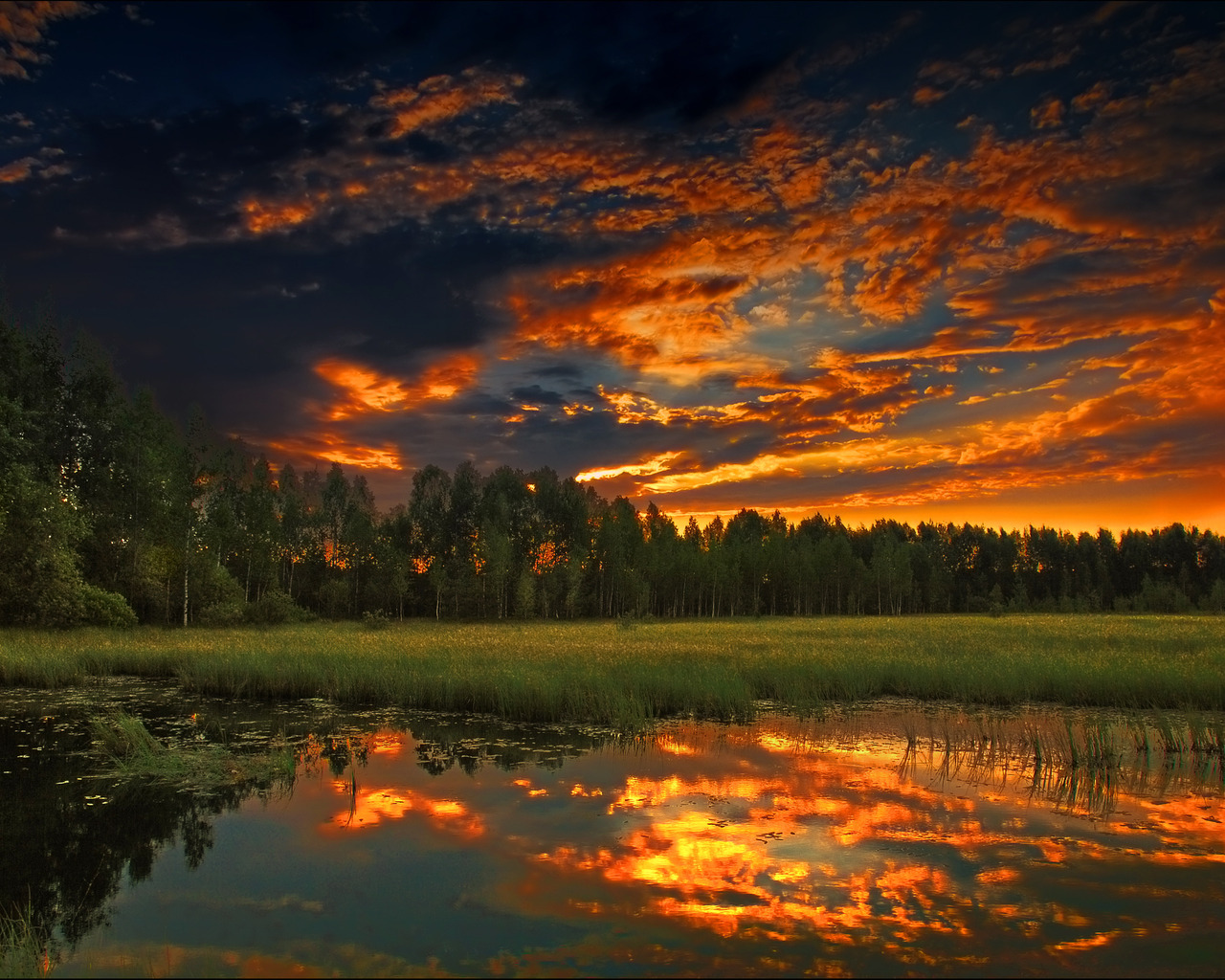 Огненный закат