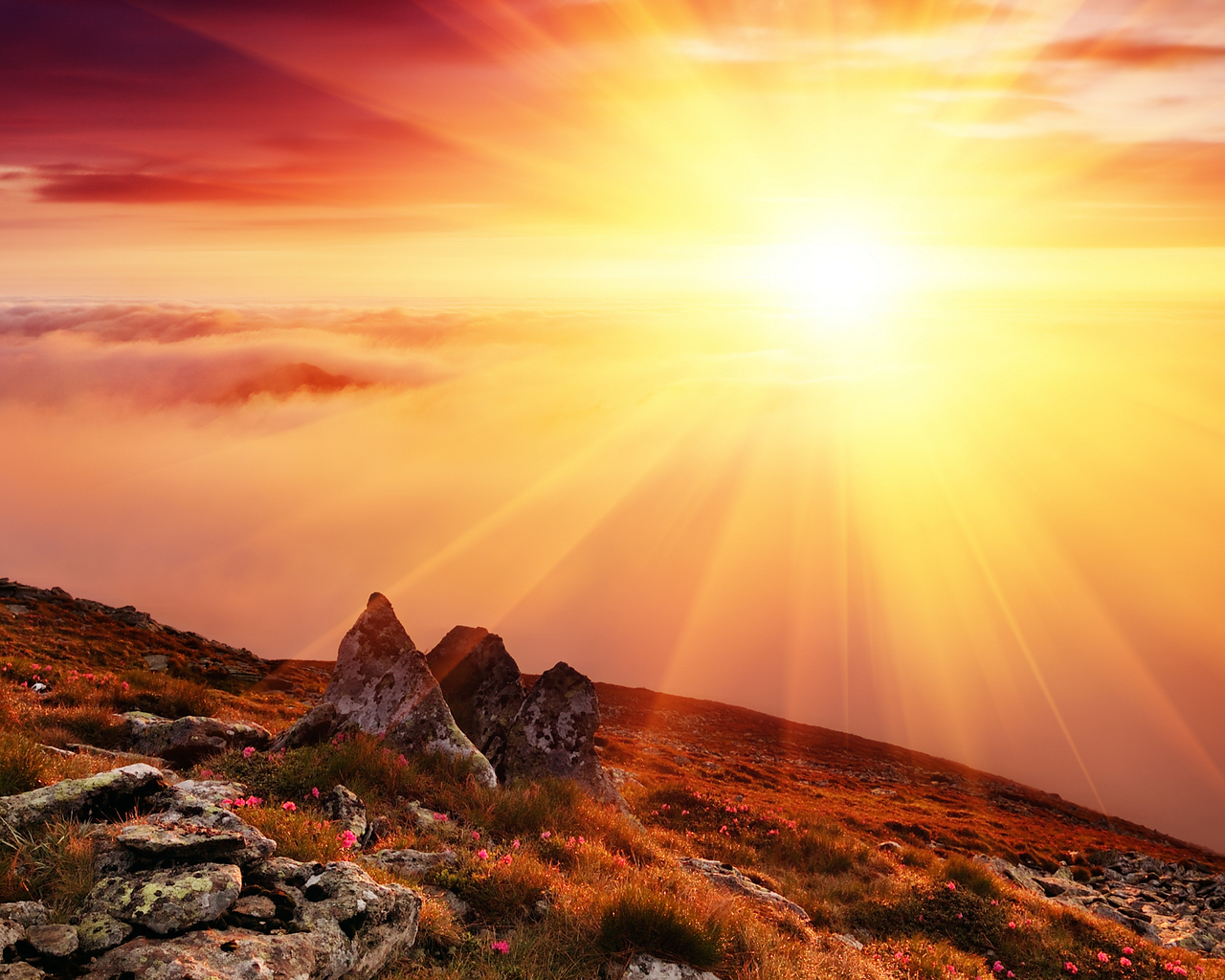 Закат в горах