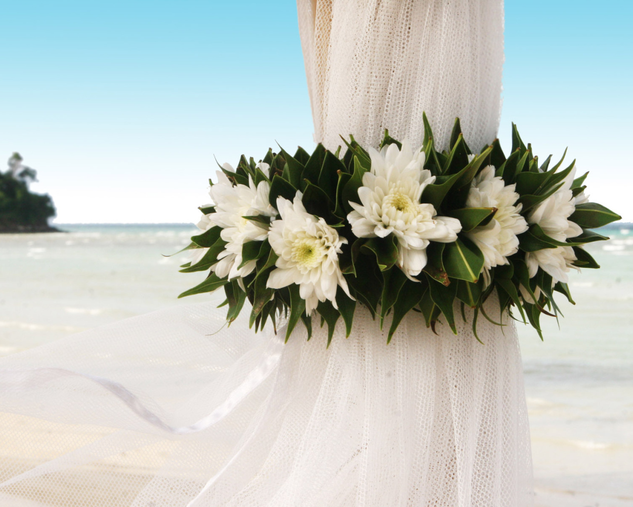 Занавеска и цветы