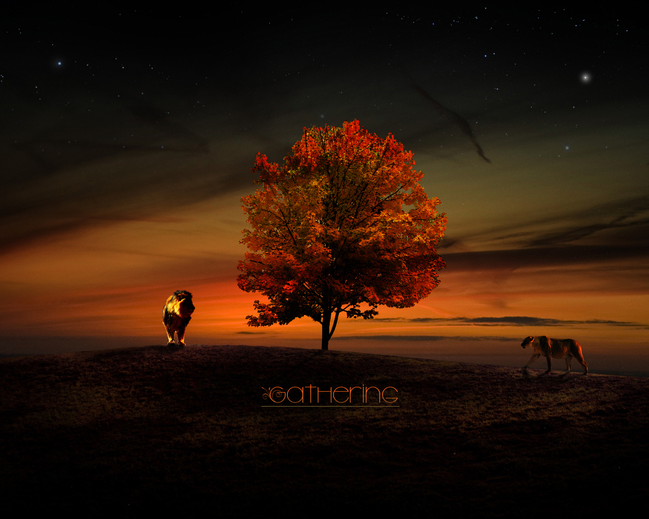 Львы у дерева жизни